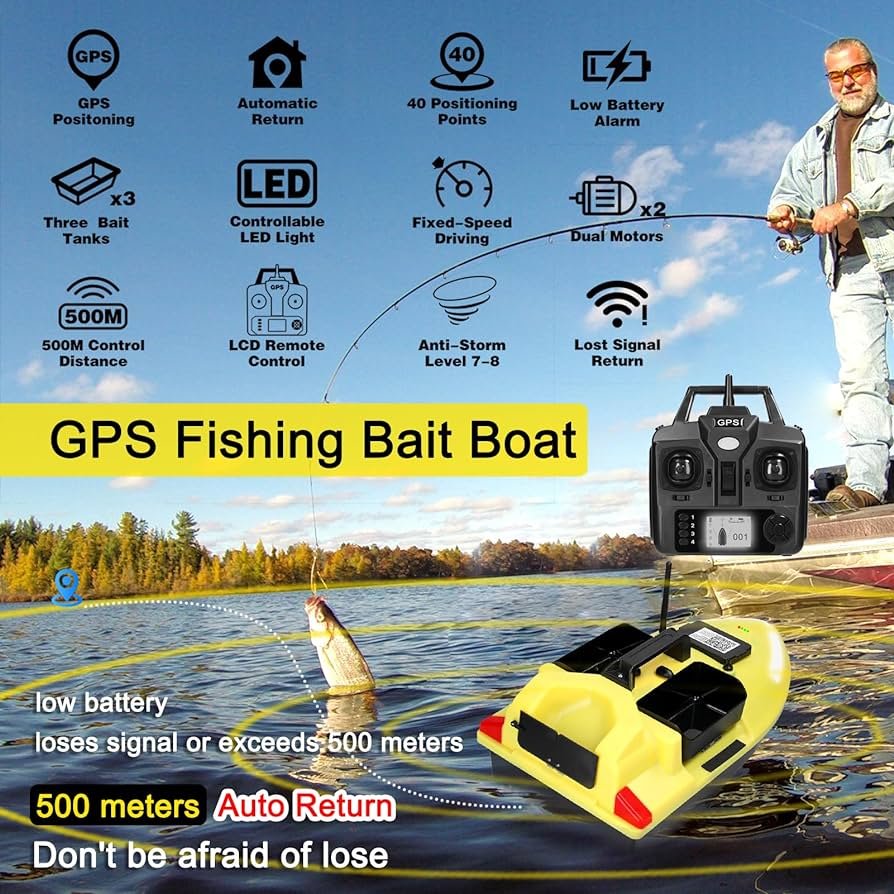 GPS žvejybos pašarų valtis