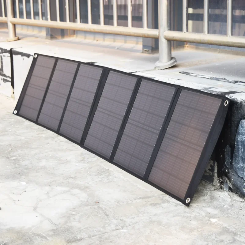 sulankstoma turistinė saulės panelė baterija kolektorius 60w