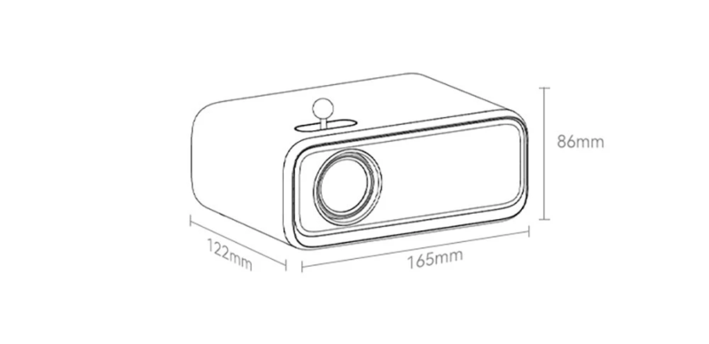 Wanbo mini vaizdo projektorius LED