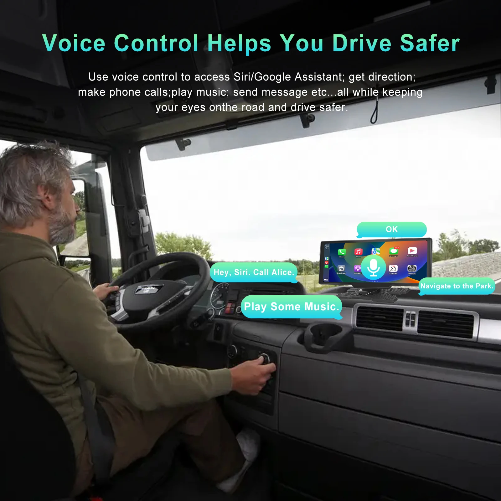 10 Colių universali Carplay multimedija su registratoriaus funkcija