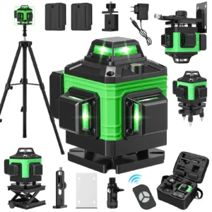 Hilda Lazerinis Nivelyras 4d 16 Linijų + trikojis 2x baterijos