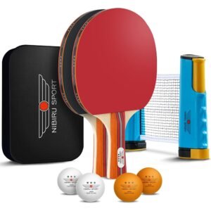 Ping Pong stalo teniso rinkinys su raketėmis tinklu kamuoliukais komplektas