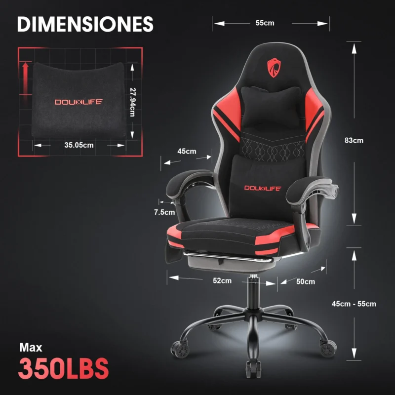 Douxlife Kompiuterinė žaidimų kėdė gaming su masažo funkcija