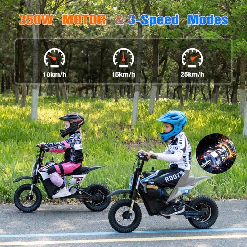 RCB R9X Pro elektrinis krosinis motociklas vaikams vaikiškas balansinis dviratis
