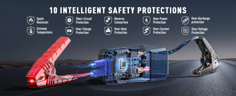 Utrai JS 30 Automobilio užvedėjas būsteris kompresorius + OBD diagnostika