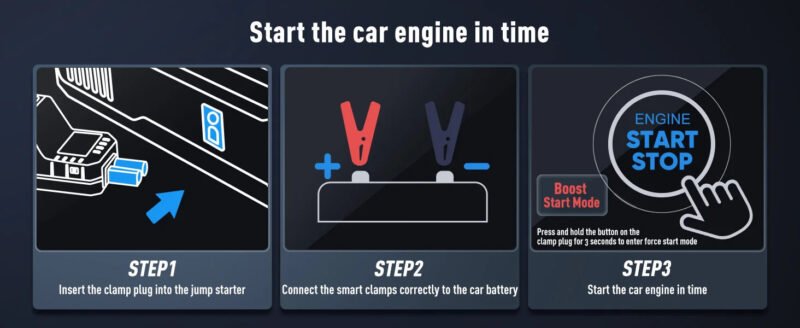 Utrai JS 30 Automobilio užvedėjas būsteris kompresorius + OBD diagnostika