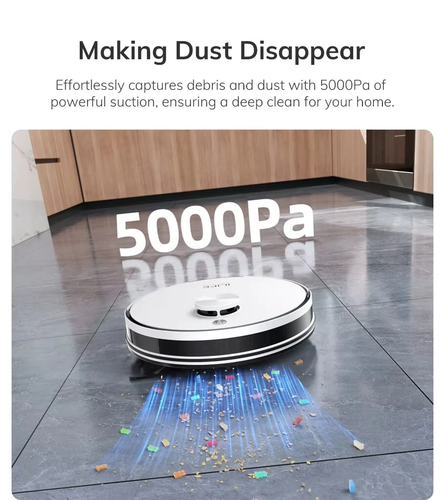 Ilife A30 Pro Robotas dulkių siurblys su drėgnu valymu, išsivalymo stotele ir LiDar navigacija