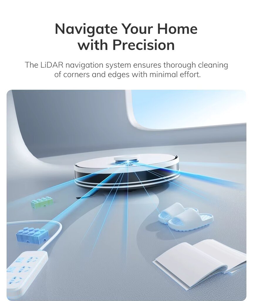 Ilife A30 Pro Robotas dulkių siurblys su drėgnu valymu, išsivalymo stotele ir LiDar navigacija