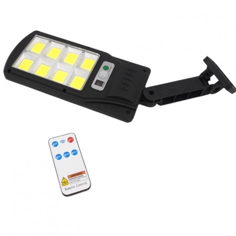 LED Lauko šviestuvas su saulės baterija panele ir judėsio jutikliu