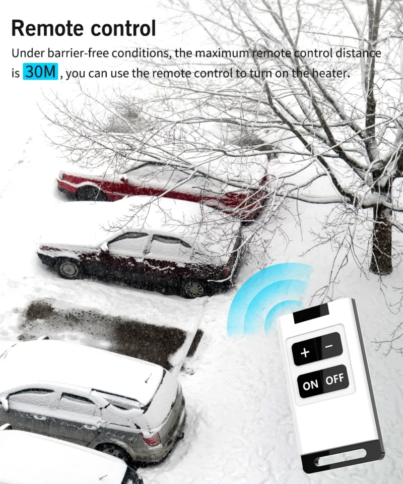Universalus 12V 24V 220V Dyzelinis šildytuvas kvadratiniu korpusu 8kw su Bluetooth valdymu
