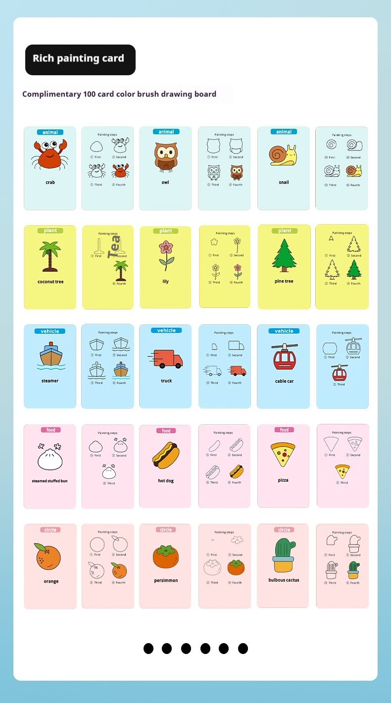 Mokomasis Piešimo robotas su muzika ir kortelėmis bei flomasteriais