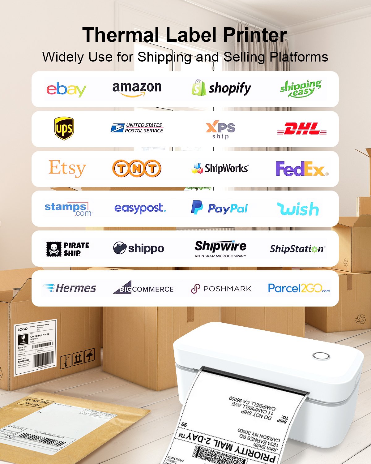 MarkLife X4 Kurjerinių paštomatų etikečių spausdintuvas terminiu būdų be kasečių