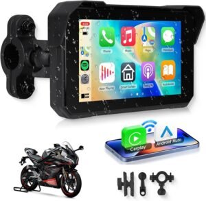 5' Motociklo Išmani multimedija su Carplay ir Android Auto