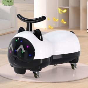 Vaikiška vaikštynė mašinėlė su šviesomis panda