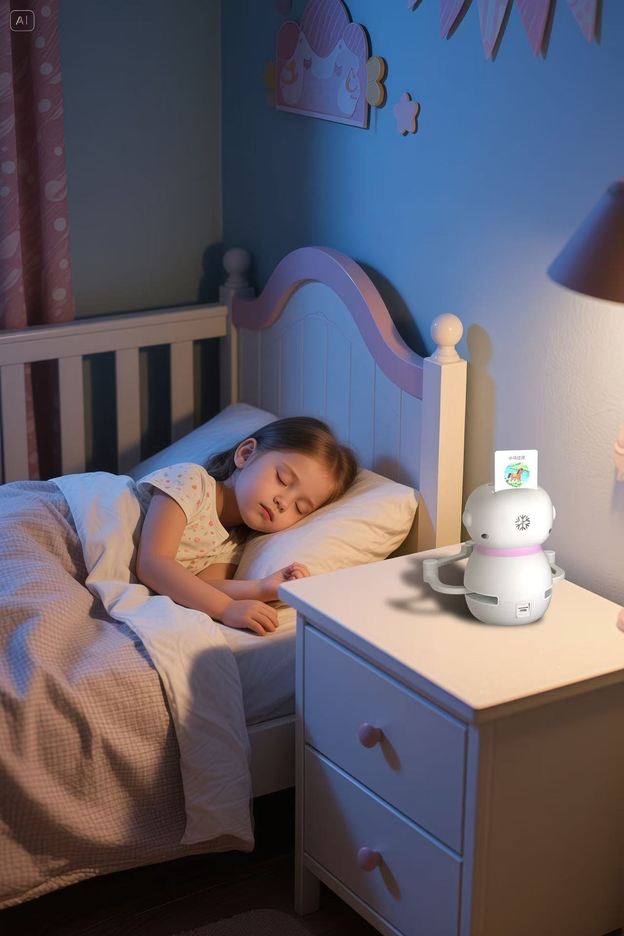 Mokomasis piešimo robotas vaikams su emocijų ekranu ir muzika