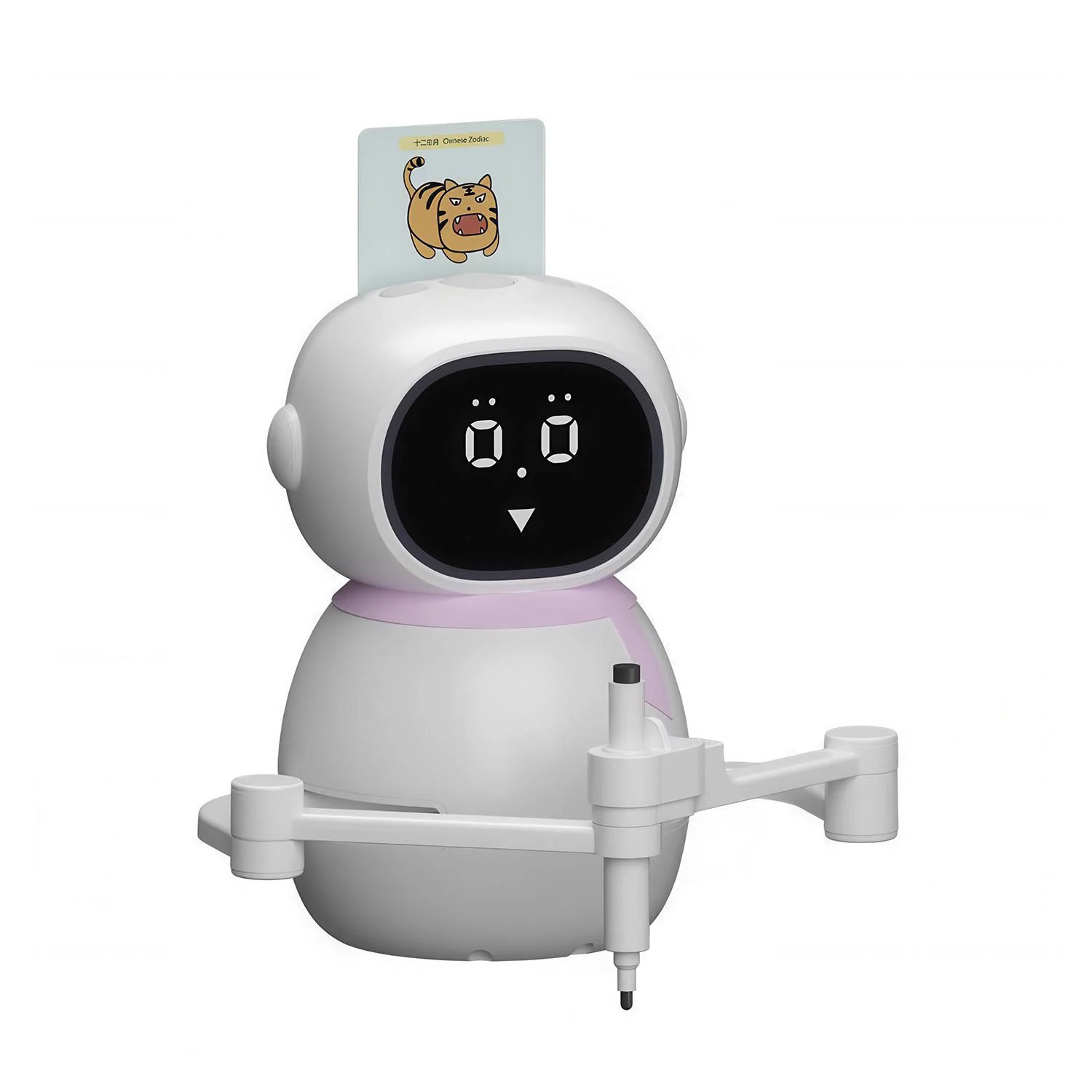 Mokomasis piešimo robotas vaikams su emocijų ekranu ir muzika