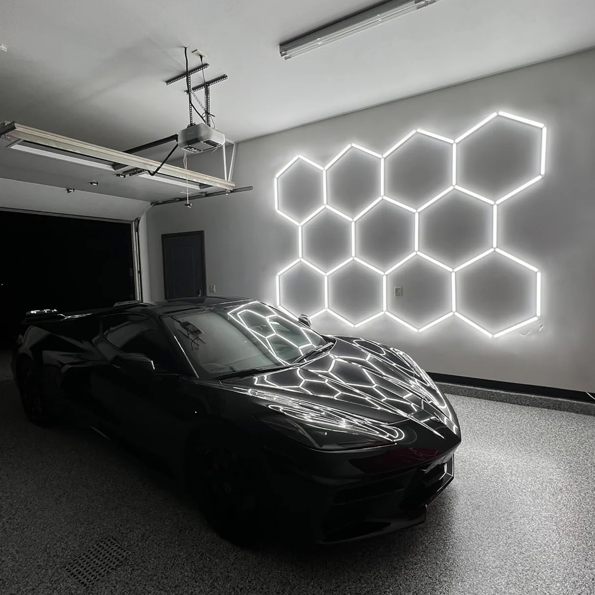 Hexagon LED Korys šešiakampis apšvietimas 11HEX 235x330cm