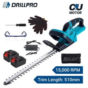 Akumuliatorinės gyvatvorių žirklės su 2 akumuliatoriais