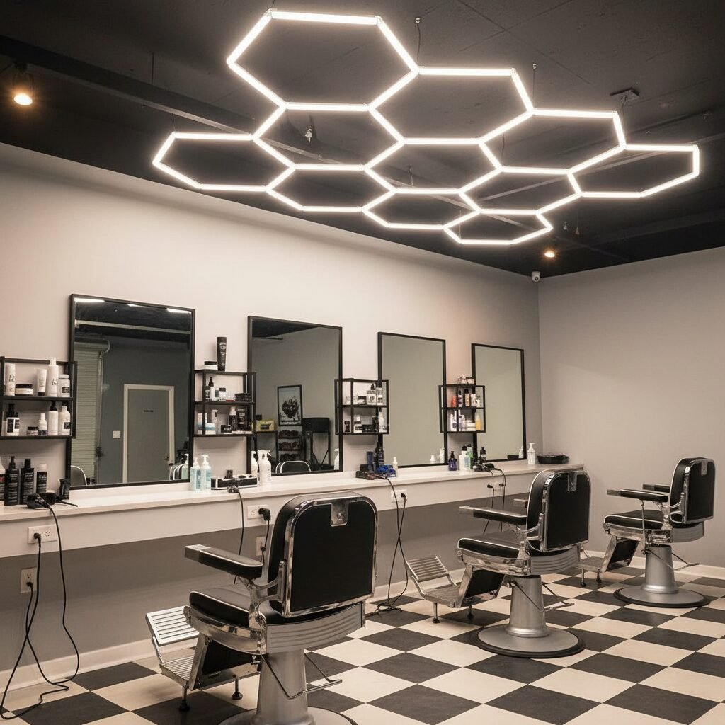 Hexagon LED Korys šešiakampis apšvietimas 11HEX 235x330cm