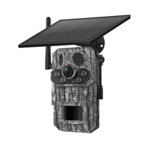 HC808 4G Sim Medžioklinė kamera su saulės panele ir akumuliatoriumi valdoma telefonu