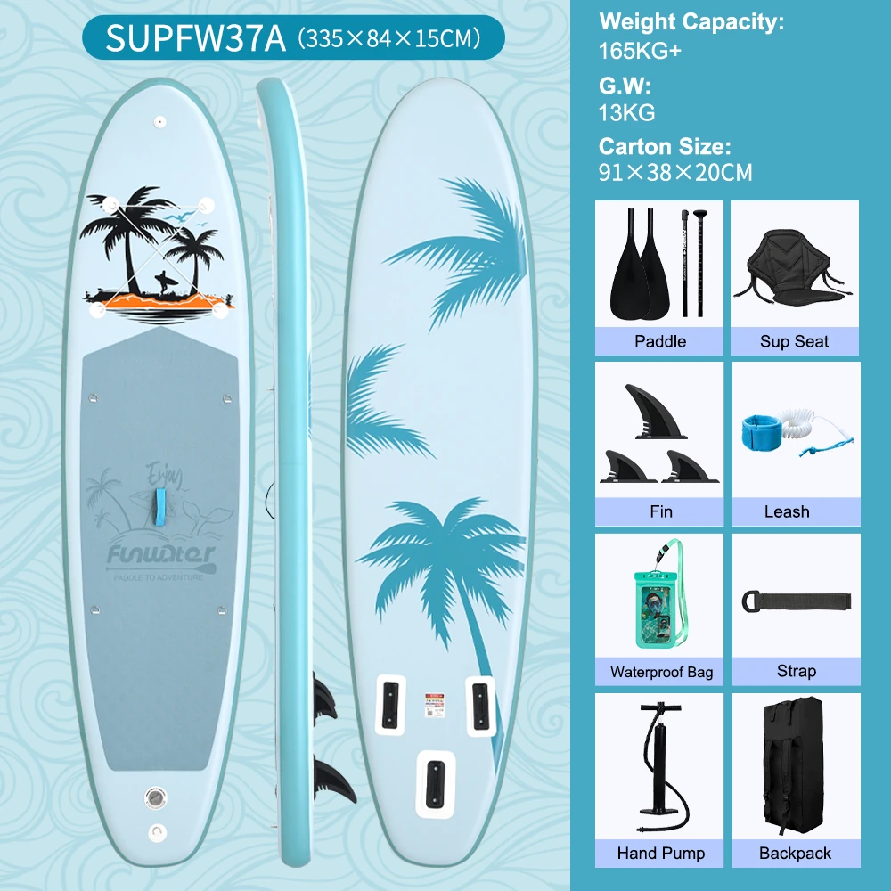 FunWater Pripučiama irklentė su sėdyne Coconut 335x84x15cm