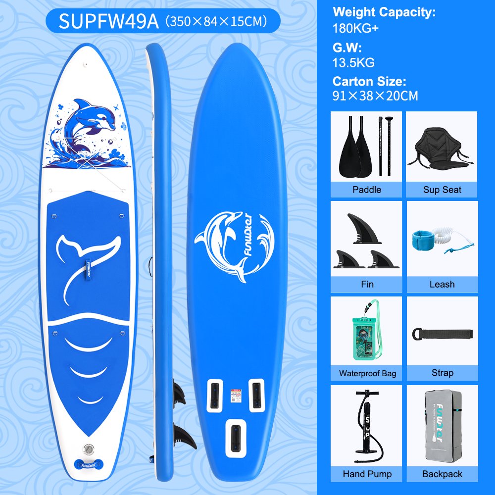 FunWater Pripučiama irklentė SUP Su sėdyne Whale 350x84x15