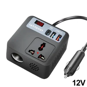 Mini 12V į 220V inverteris įtampos keitiklis 150W su USB
