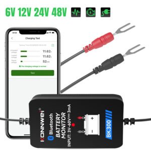 Akumuliatoriaus diagnostika valdoma telefonu 12-24V